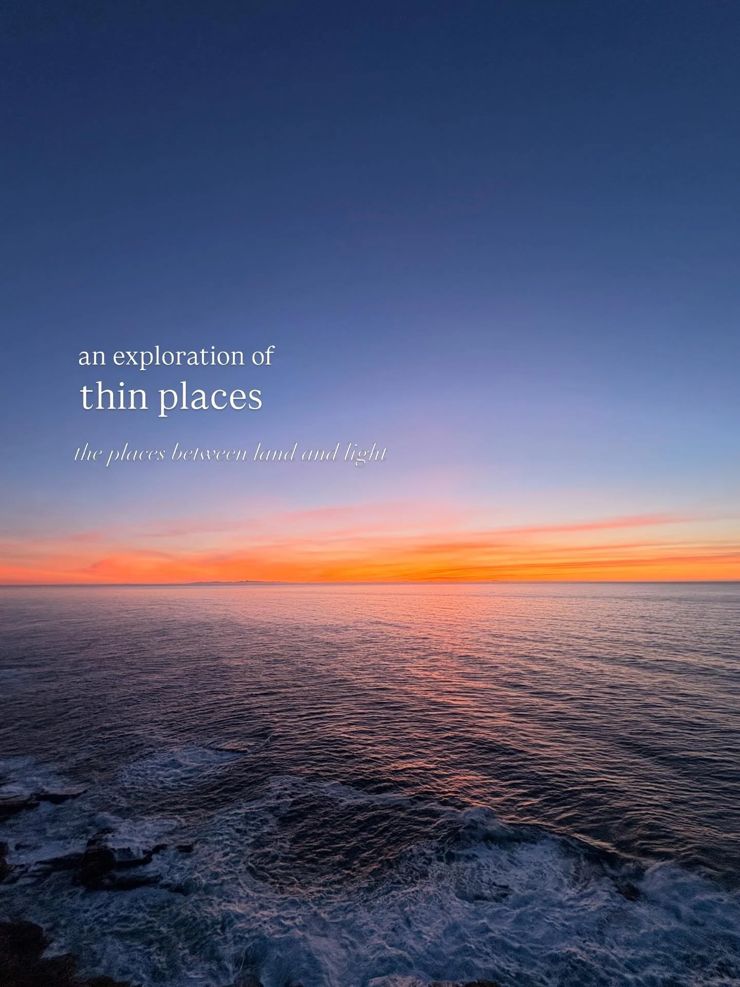 An exciting new adventure 🤍

In preparation for my upcoming solo show later in the year, The Places Between Land and Light, I am going to be visiting as many Thin Places as I can, documenting my experiences and creating a body of work that explores 