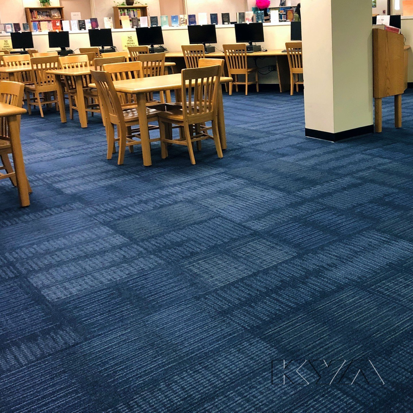 Did you know the coloring of your floors can play a role in how you feel in that environment? The blue flooring here at Alhambra High School promotes a calm and peaceful environment. The more peaceful the environment, the easier it is for students to