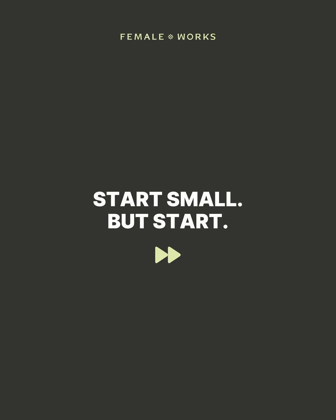 Start small. Test fast. Learn as you go.
That&rsquo;s how momentum is built. ⚡️

#StartNow #Entrepreneurship #ActionOverPerfection #Momentum #BusinessGrowth #IdeaToLaunch #ClarityThroughAction #FemaleWorks