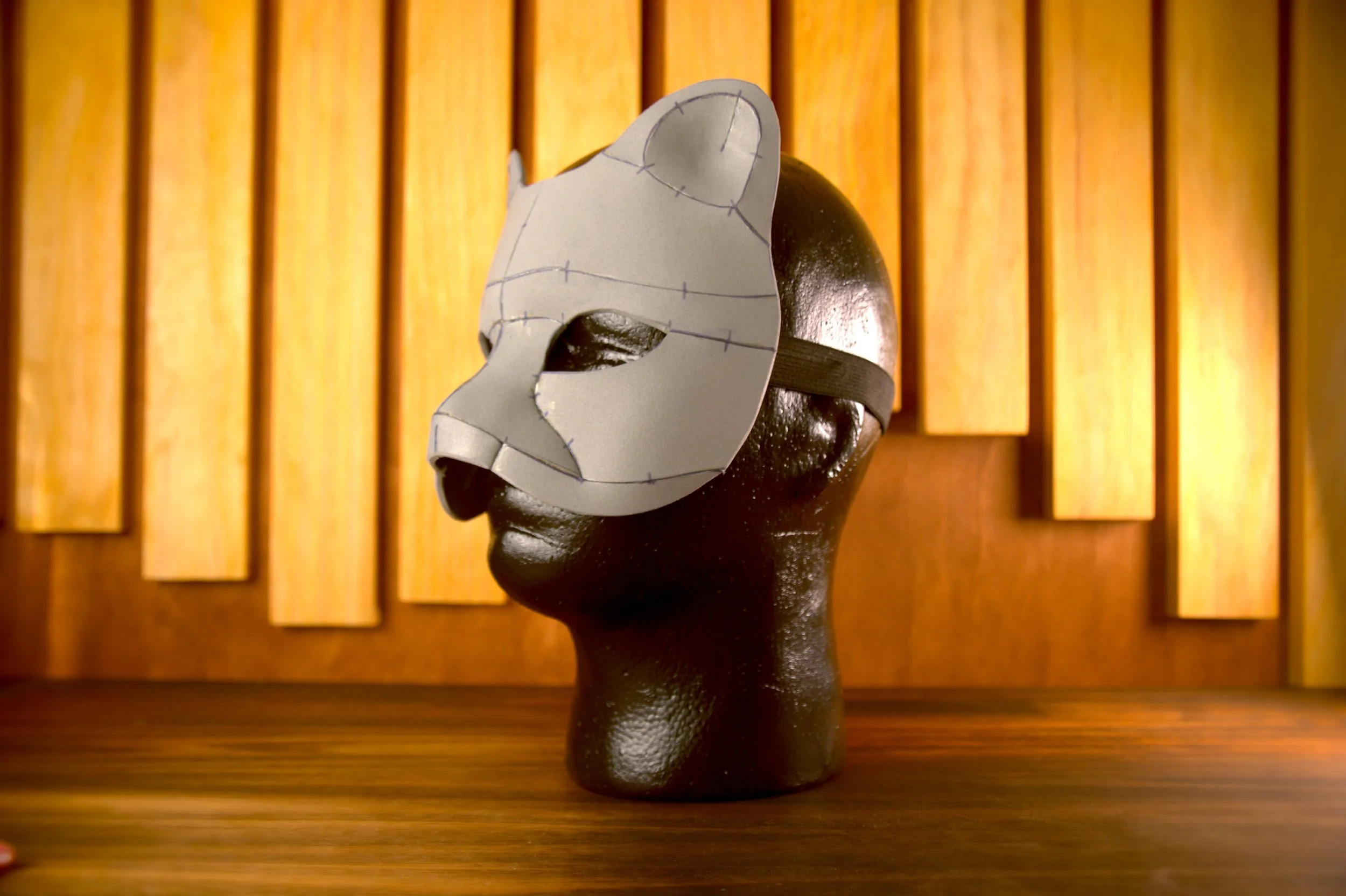 Cat Bear foam masquerade mask pattern