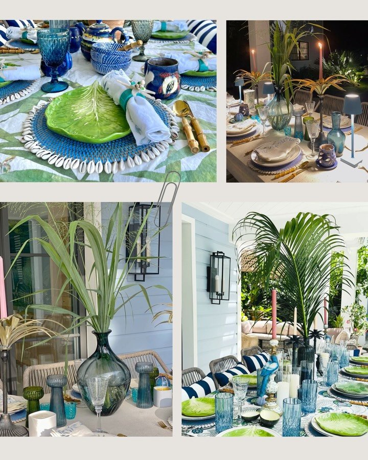 🌿Inspired by the tranquil West coast and wild East coast. I love creating tablescapes with palm leaves from the garden to create some drama with natural decor and shells collected over the years along with pieces from my travels. 🌿

Palm candlestic