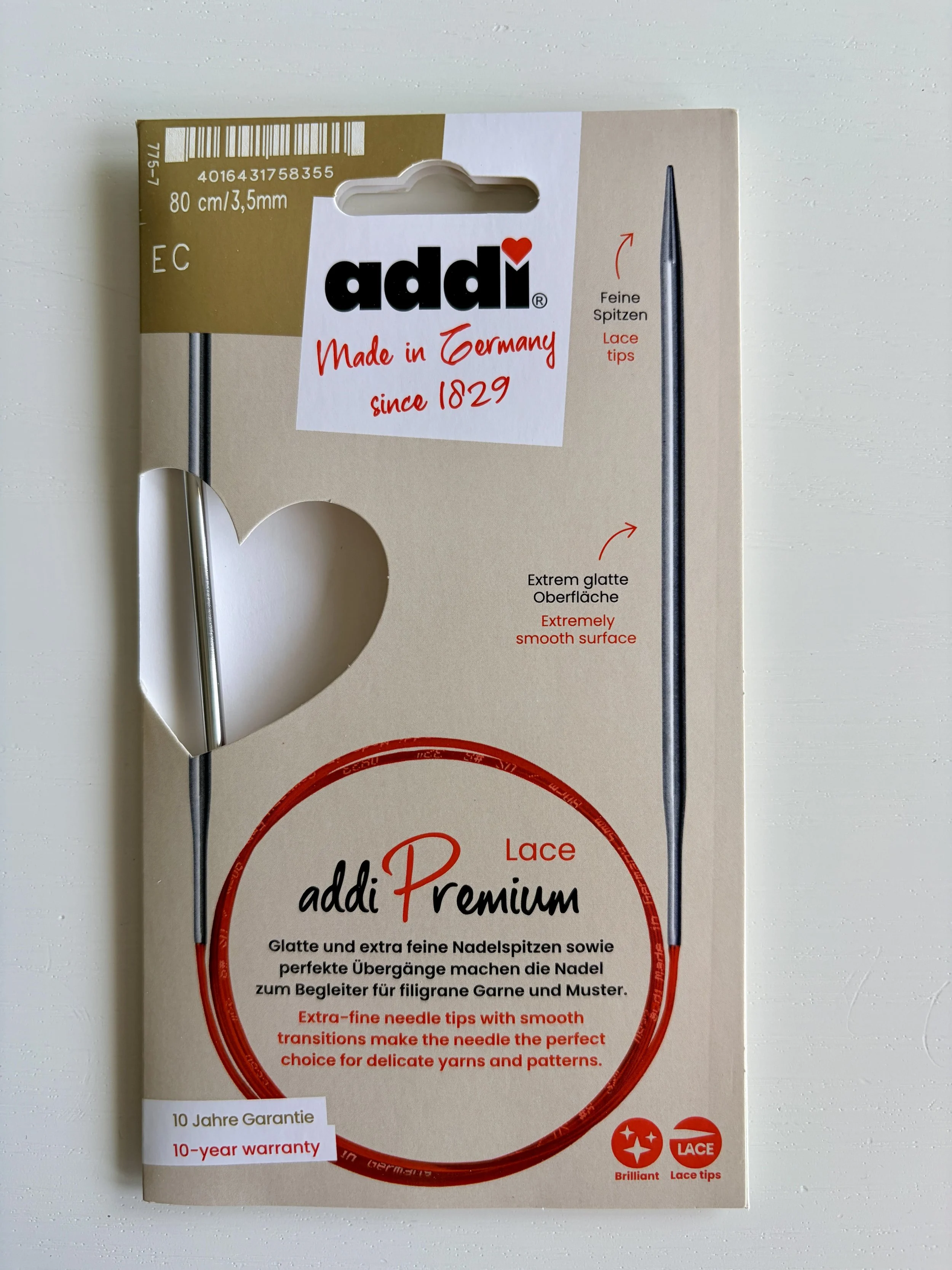 addi Feinstricknadel – 80 cm, 3,5 mm