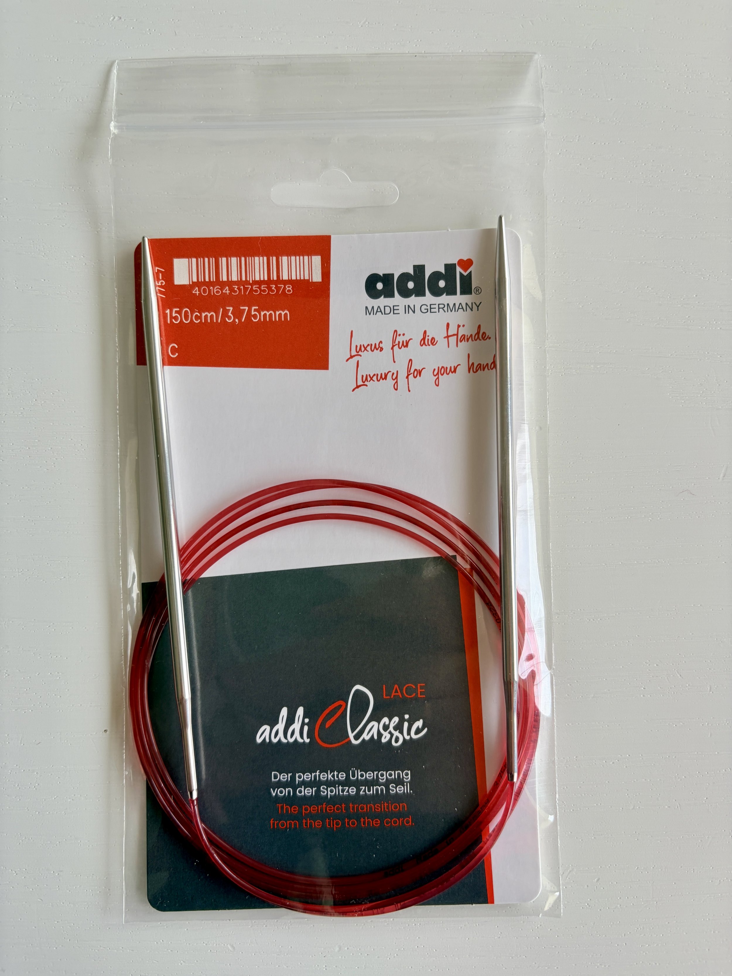 addi Feinstricknadel – 150 cm, 3,75mm