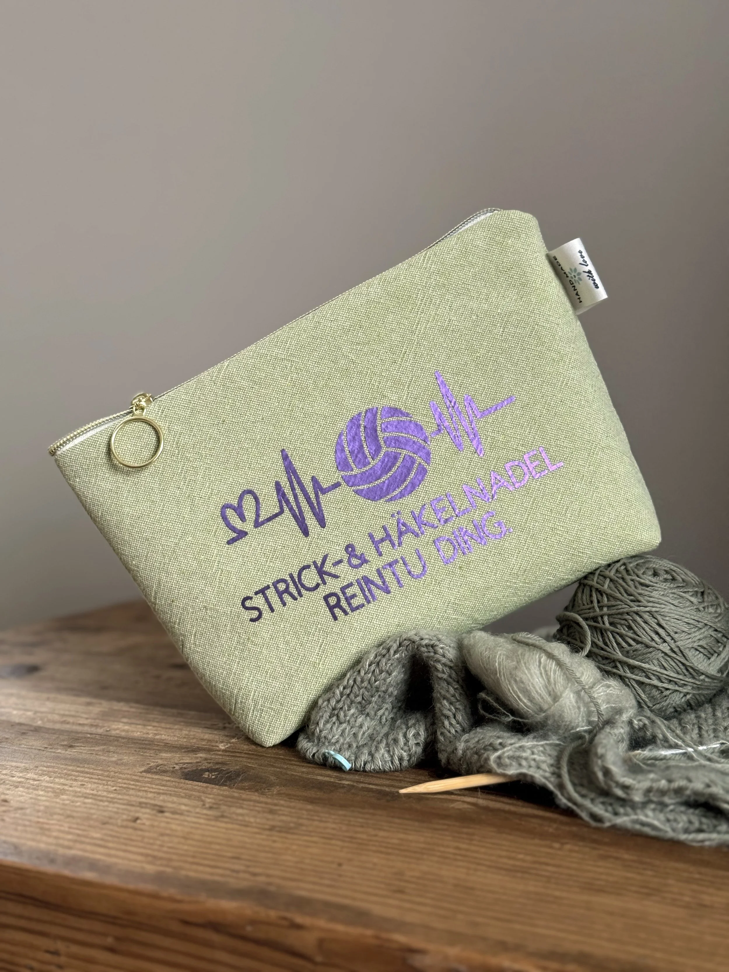 Projekttasche Strick grün