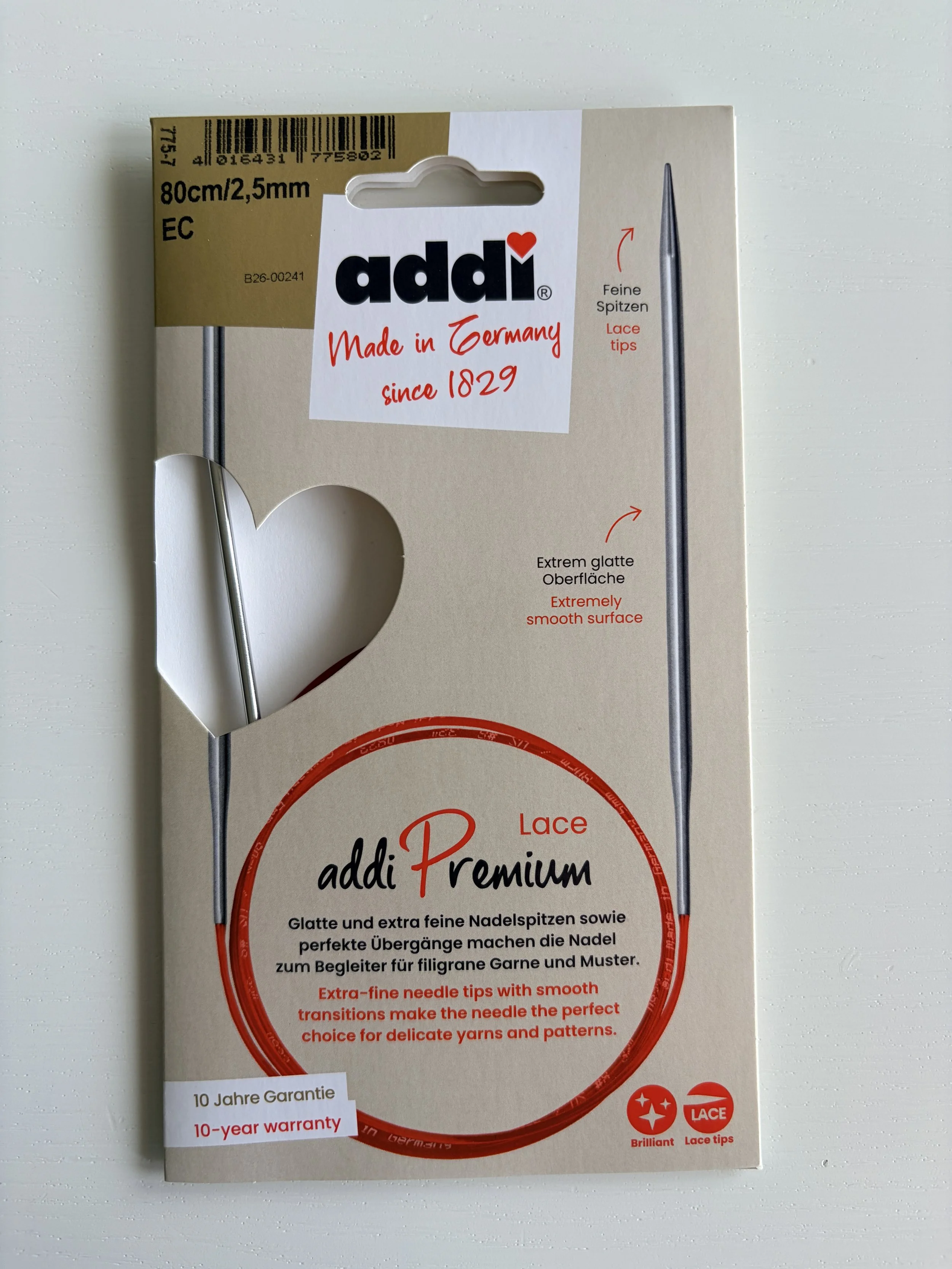 addi Feinstricknadel – 80 cm, 2,5 mm