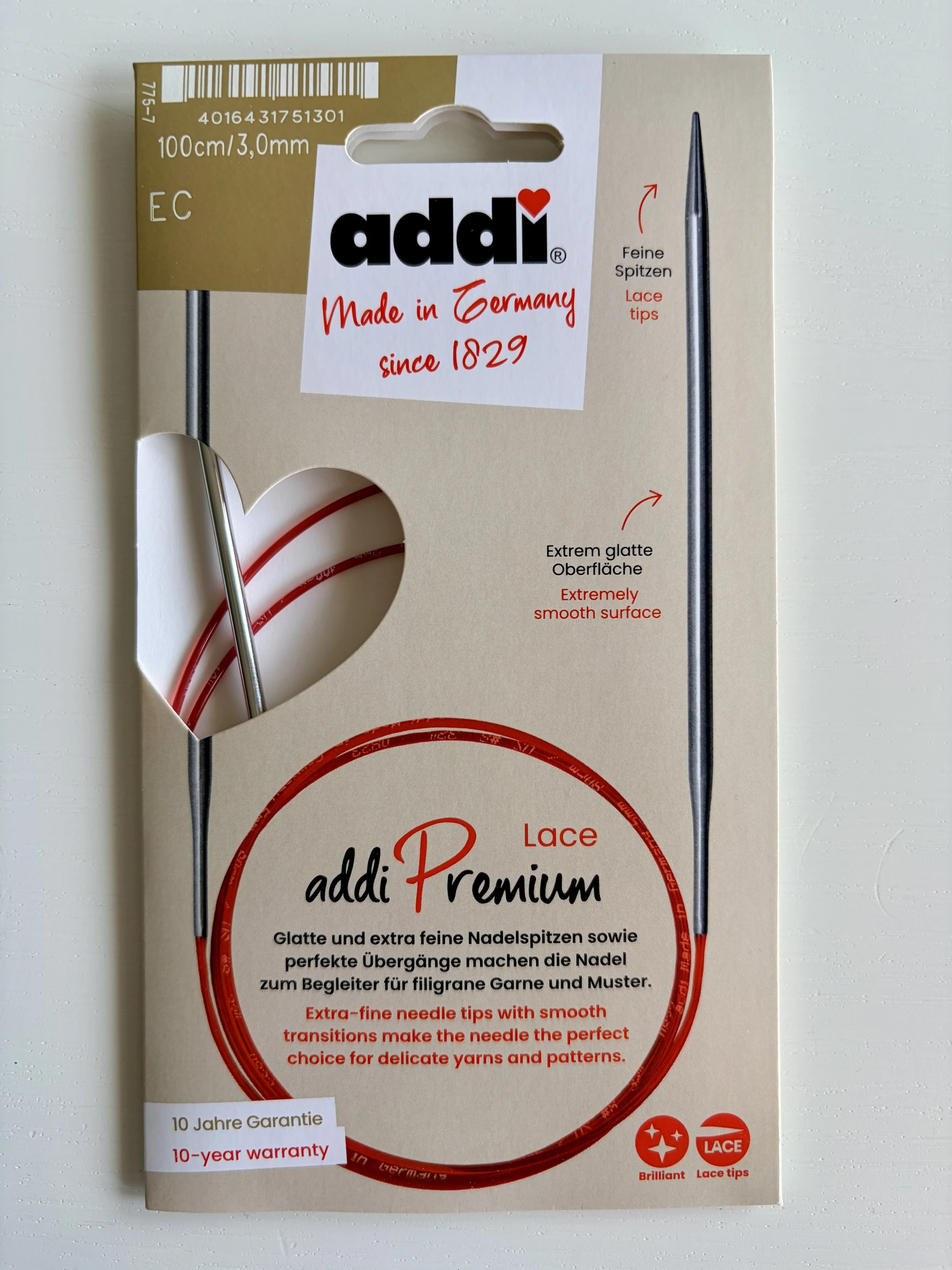 addi Feinstricknadel – 100 cm, 3,0 mm