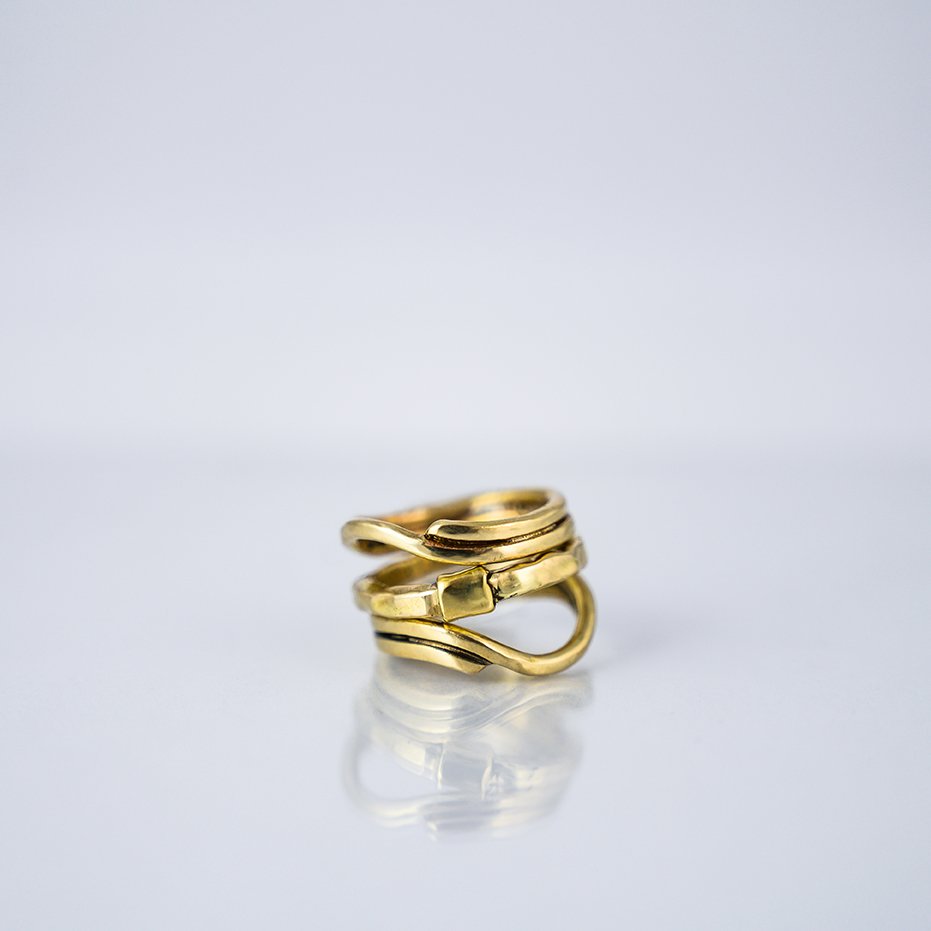 set bague doras Bresma. laiton plaqué or