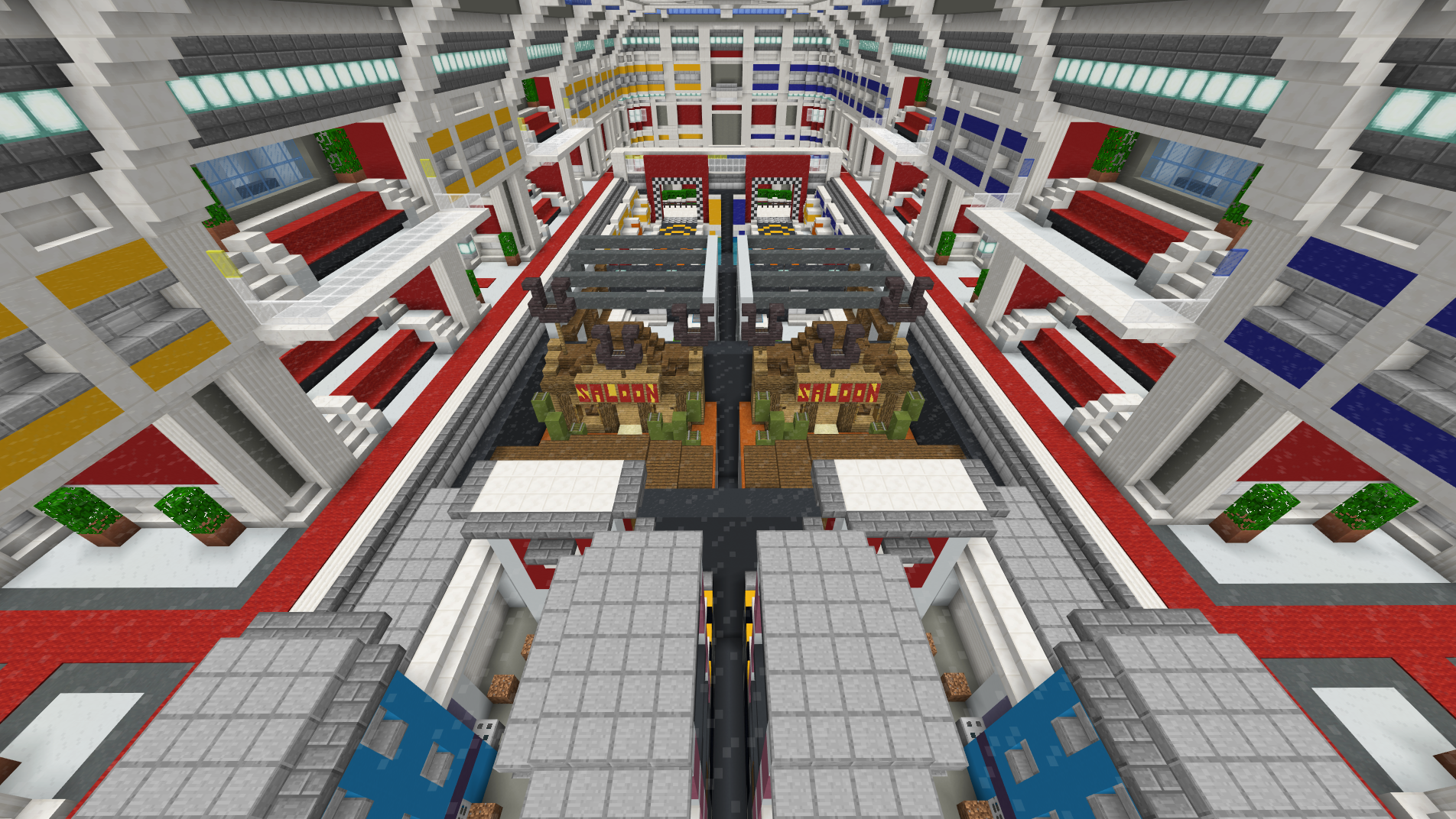  Each course has two sets of rooms laid out side by side to form a grid ( Grid Runners, get it?! ) to allow two teams to play at once. 