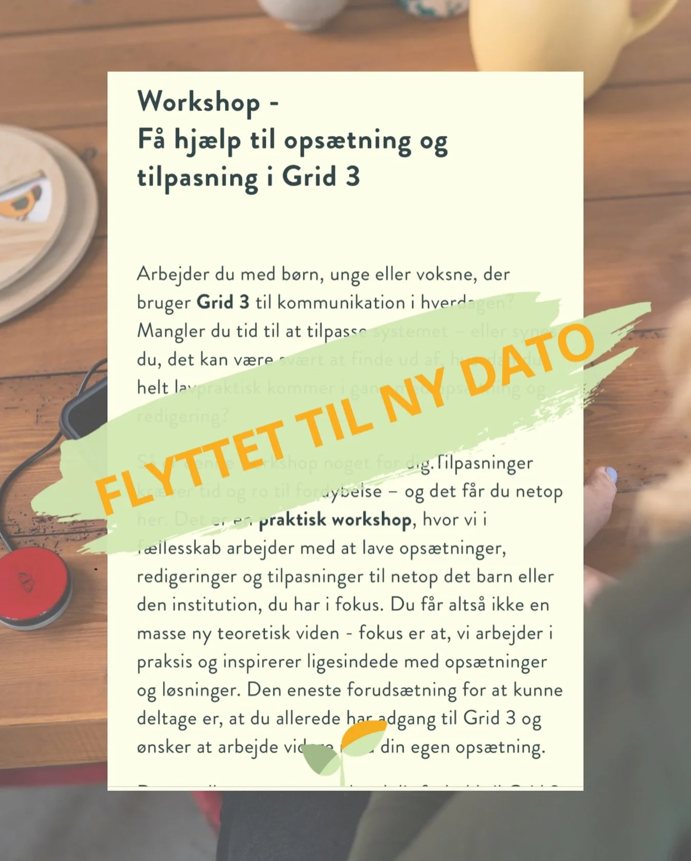 Ny dato: 4. marts 2026 🗓️

Hop ind og se om det er noget for dig p&aring; dette link:
https://www.comunik.dk/kurserogoplaeg/workshop-grid-3

#grid3 #workshop #tilpasning #kommunikationssystem #kommunikation #ladsprogetgro #allesrettilsprog
