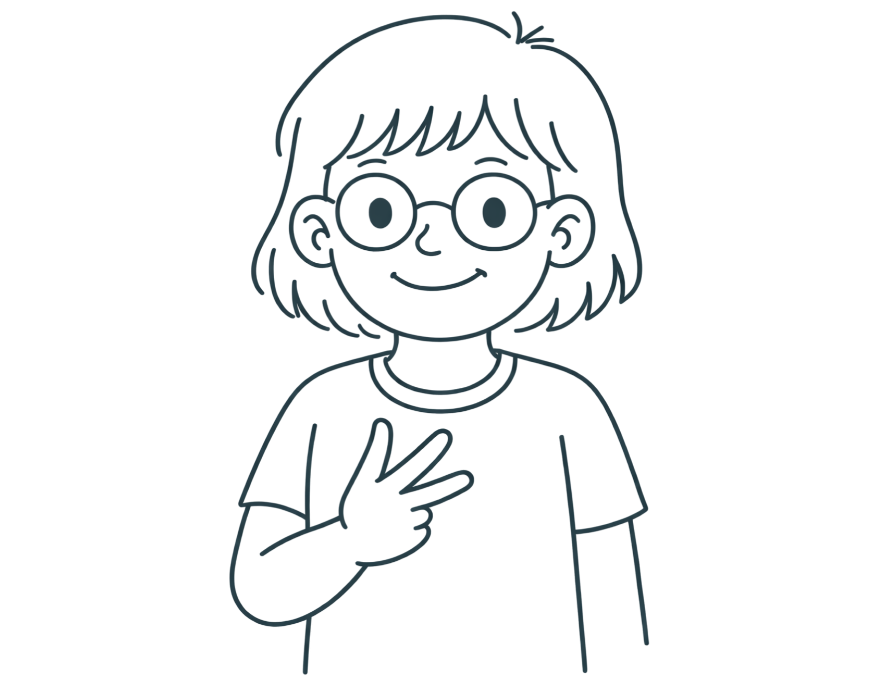 Stregfigur som laver tegn til tale tegnet for 3