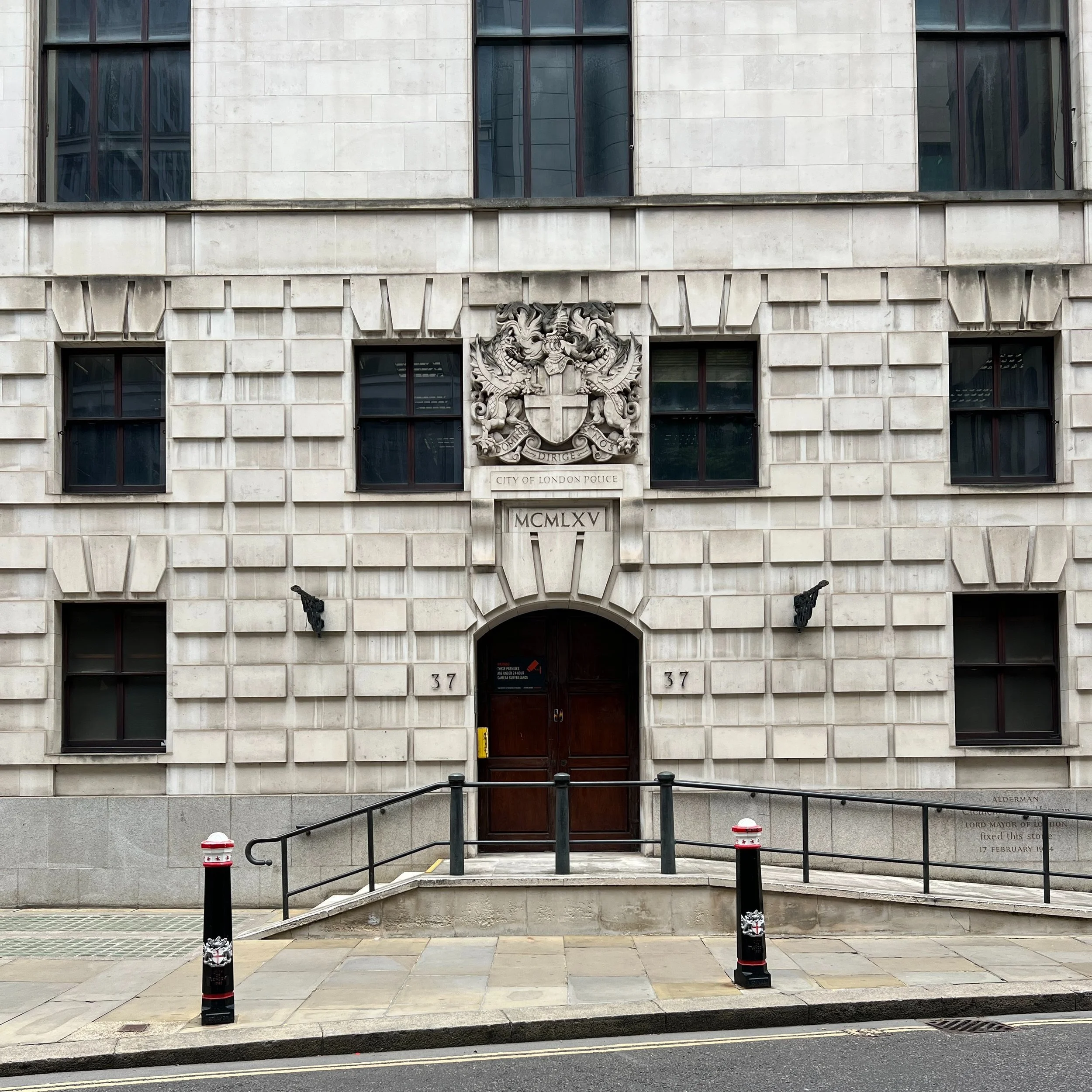 Former Wood Street Police Station, City of London. McMorran and Whitby, 1966. Soon to be a luxury hotel.