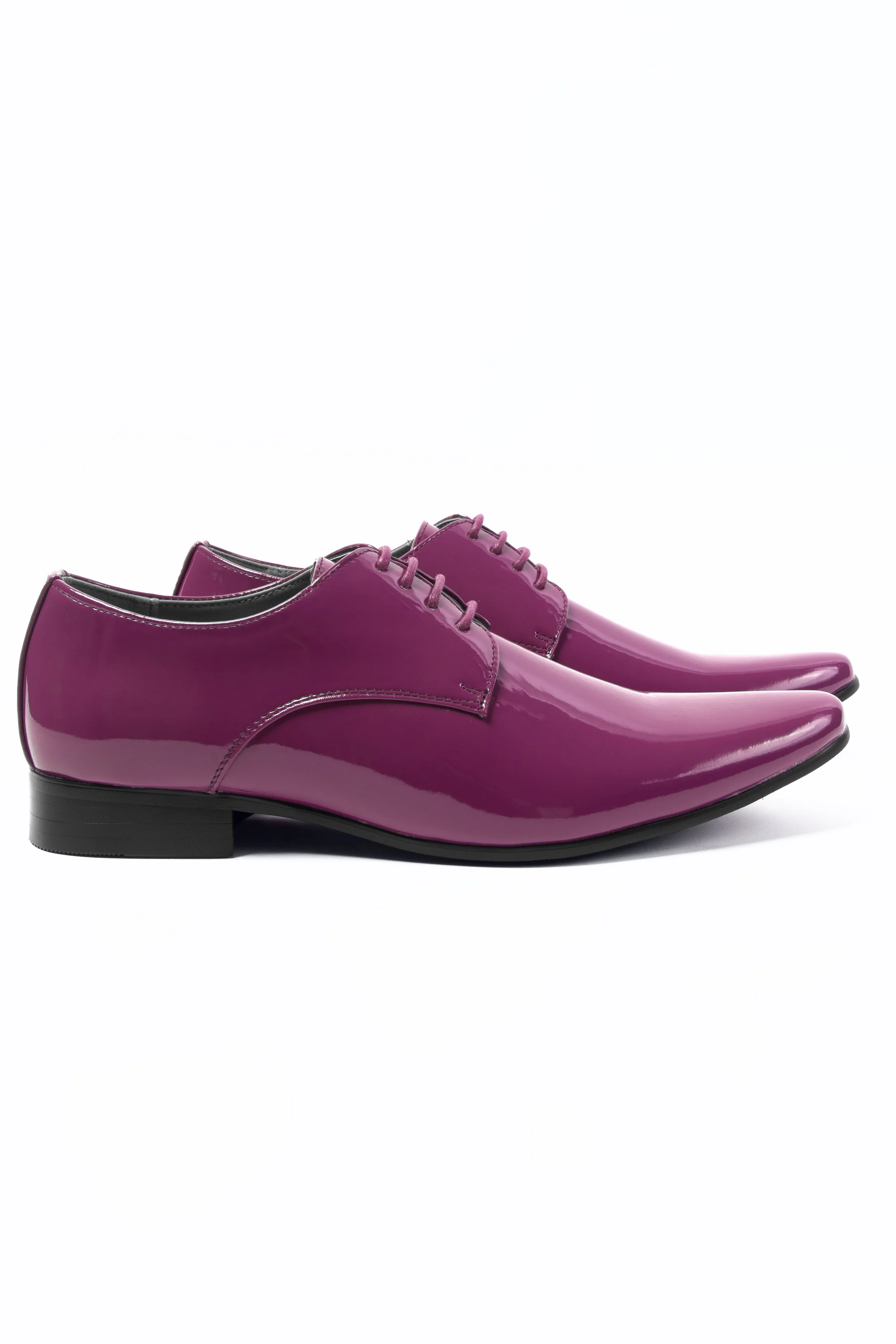 Dobell Purple Patent Contemporary Dress Shoes 1.jpg