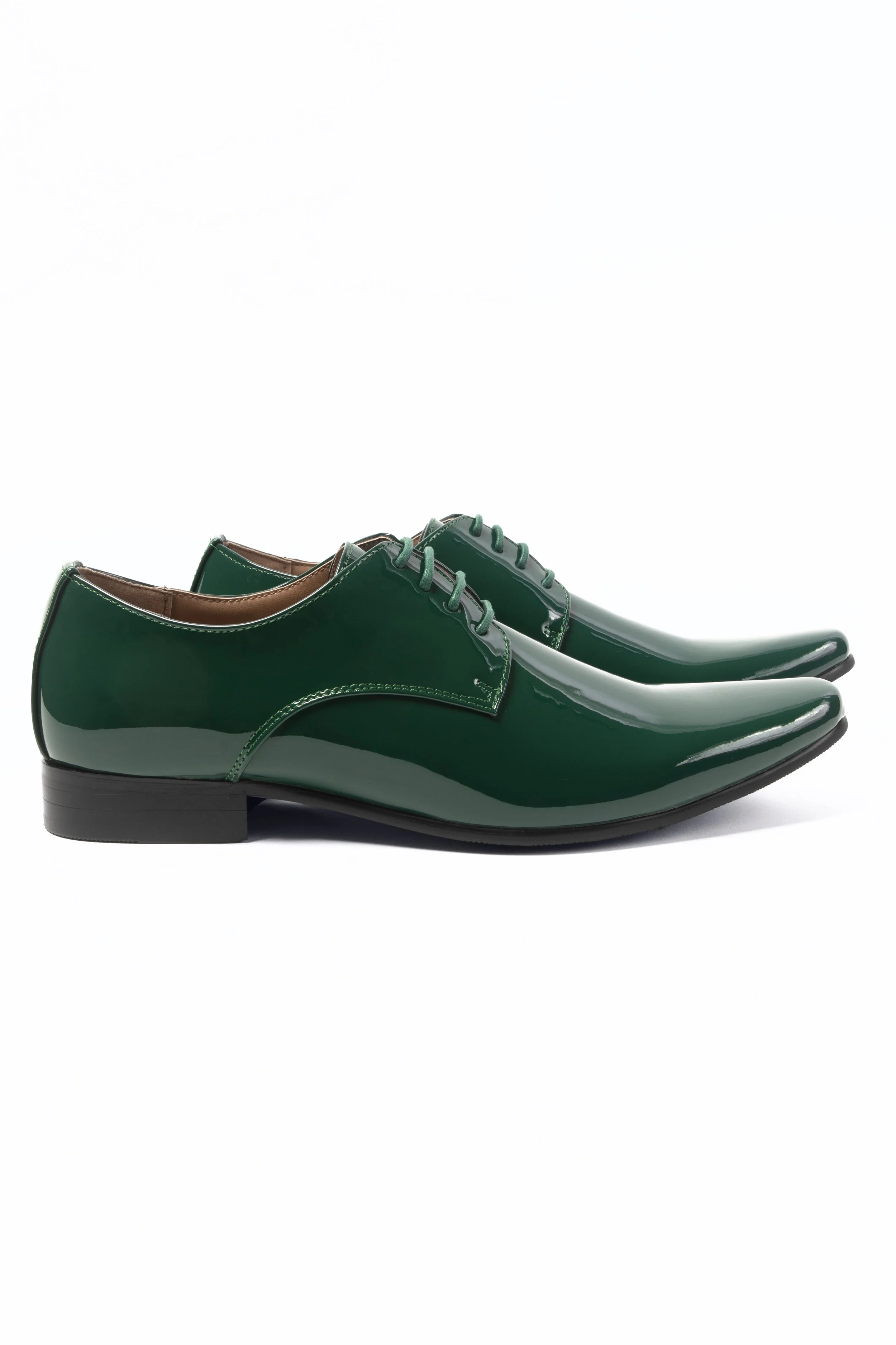 Dobell Racing Green Patent Contemporary Dress Shoes 1.jpg