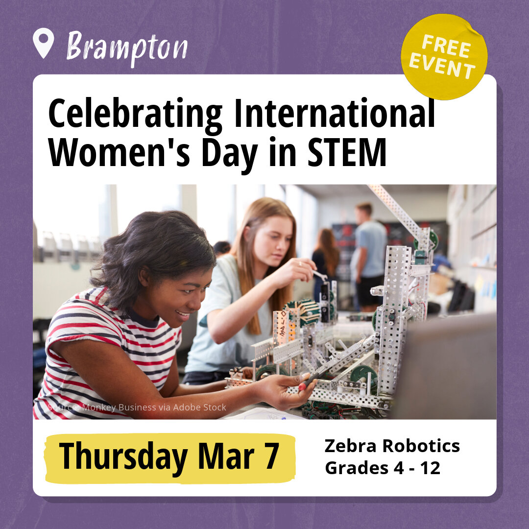 In celebration of International Women's Day, this event includes interactive Q&amp;A from technology leaders and activities for students from grades 4-12.

Link in bio for details

#momstogether #moms #brampton #STEM #internationalwomensday