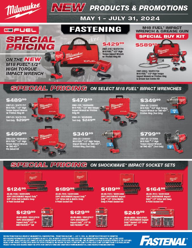 Milwaukee Fastenal Resources