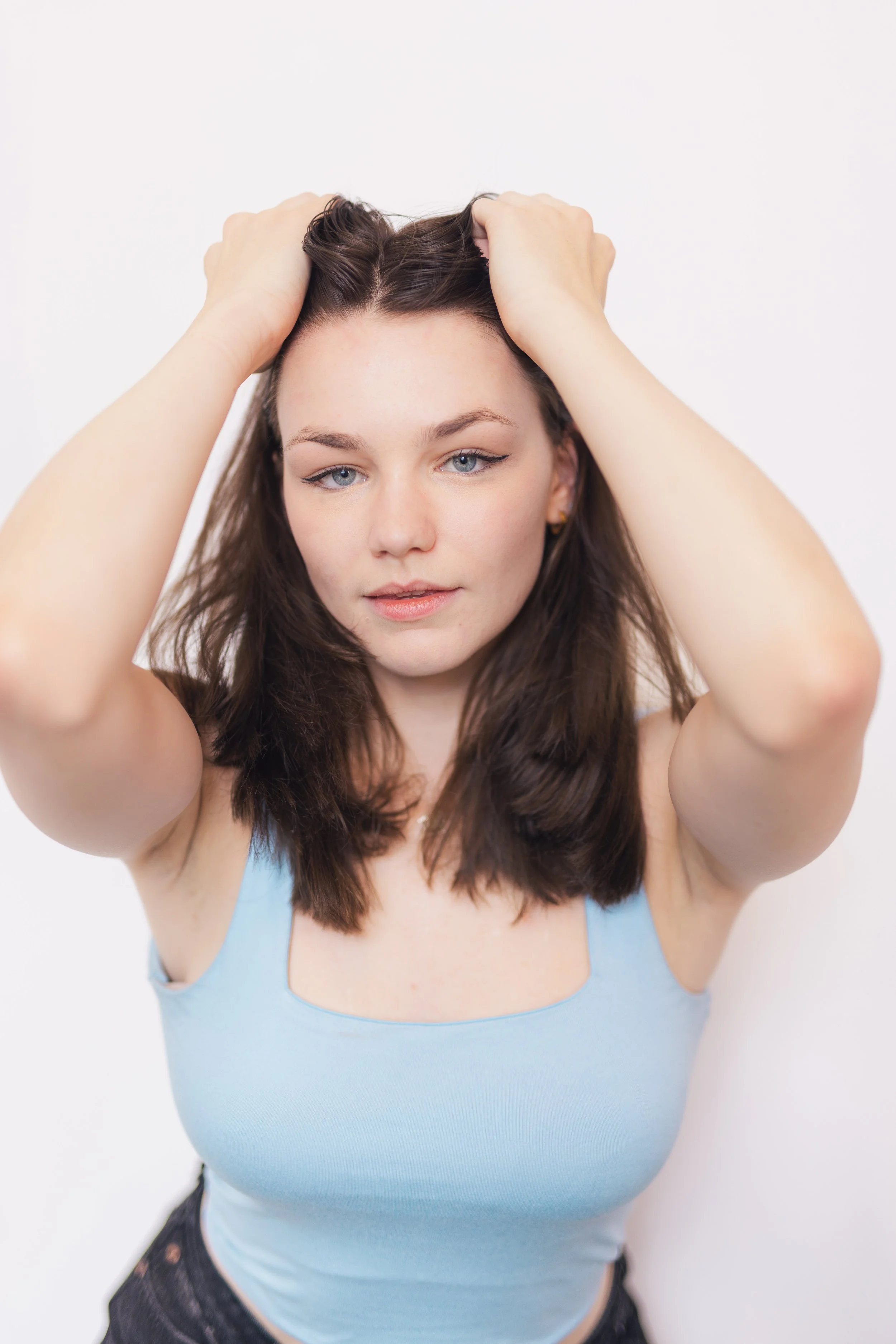 Headshot portraits, taken by Tru°North, during a studio session in Bangor Northern Ireland, for NomiTeee.