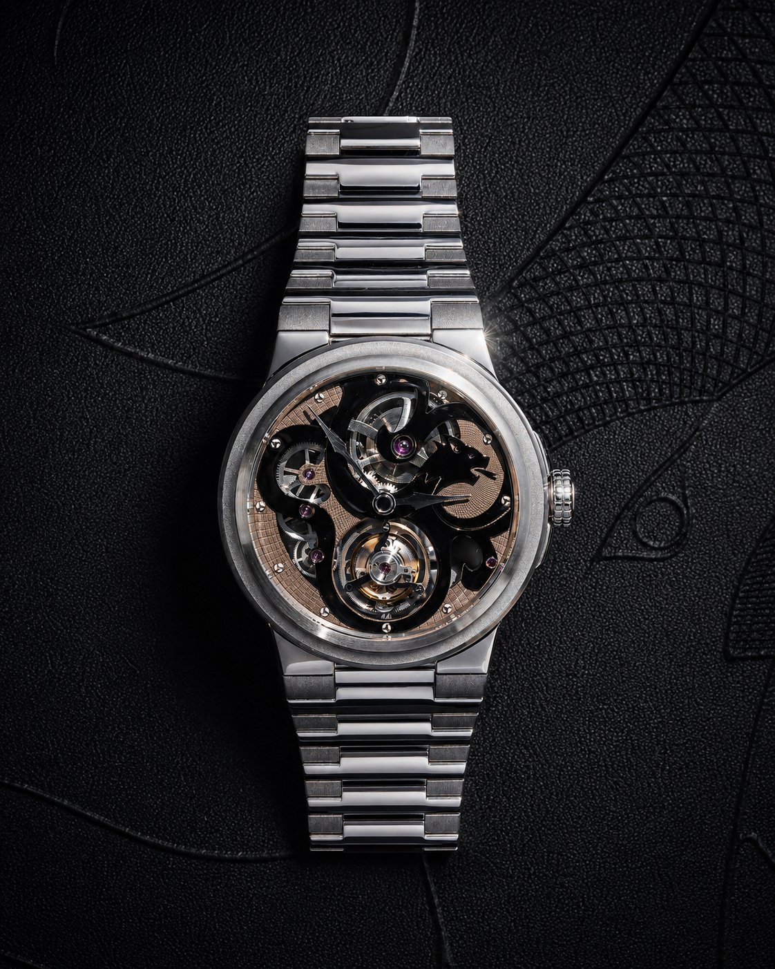 StollenWurm skeleton watch editorial image