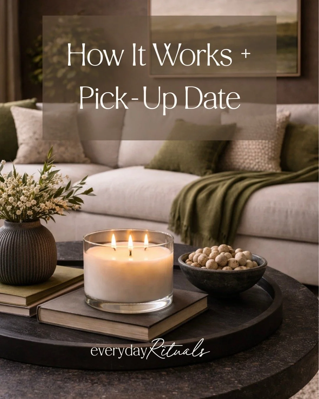 A small but important update:
Everyday Rituals candle releases will now happen on the FIRST Thursday of each month.
That means:
&bull; A consistent, easy-to-remember rhythm
&bull; A fresh candle waiting for you at the start of each month
&bull; A bui