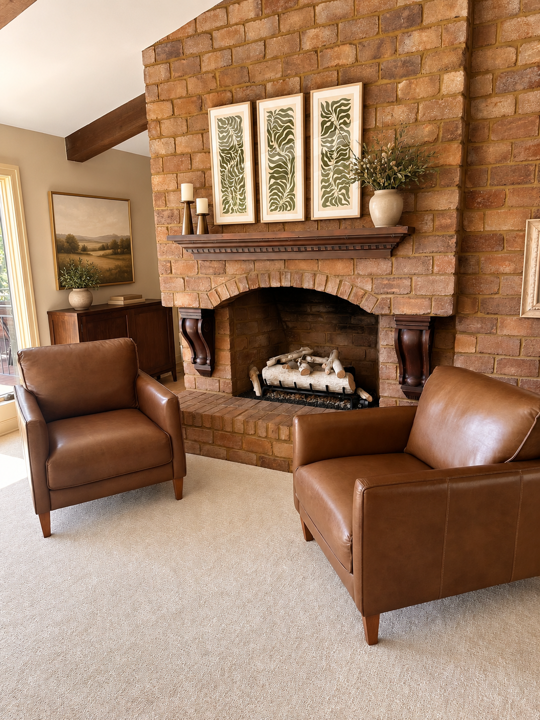 Cozy Brick Fireplace Living Room.png