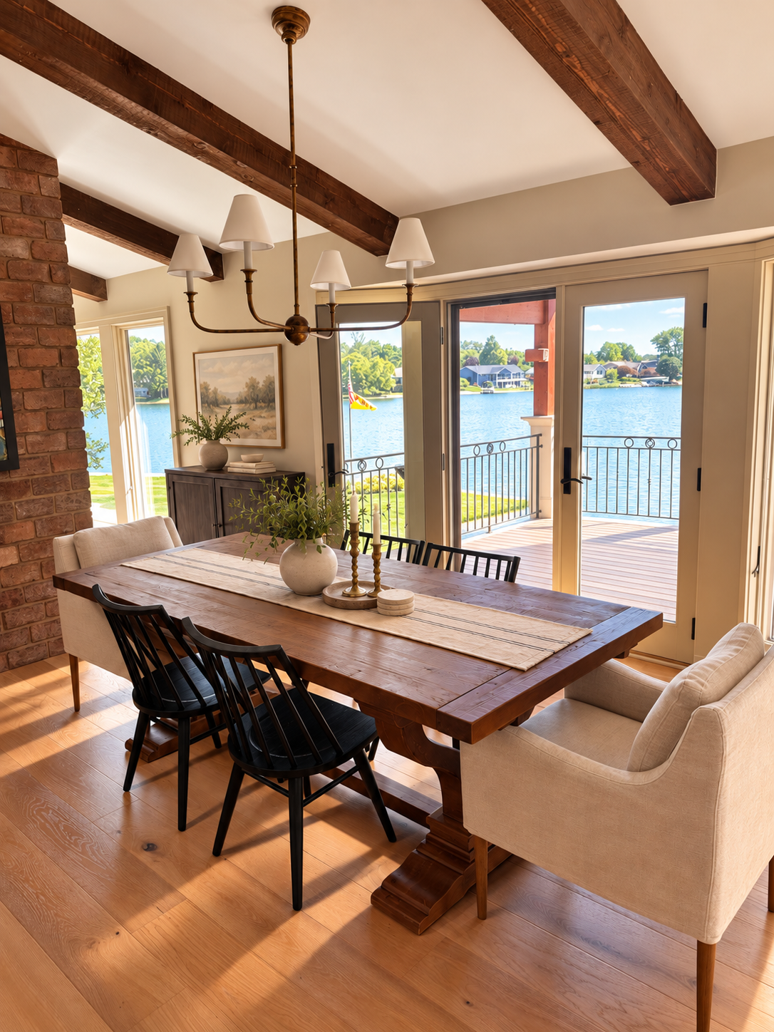 Sunlit Rustic Lakeside Dining Room.png