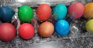 Who says farm fresh, not white eggs can&rsquo;t be fabulous for coloring!  These colors come out brighter and bolder. #farmfresheggs #eastereggs #prettycolors #coloredeggs picture credit to Marci Mann