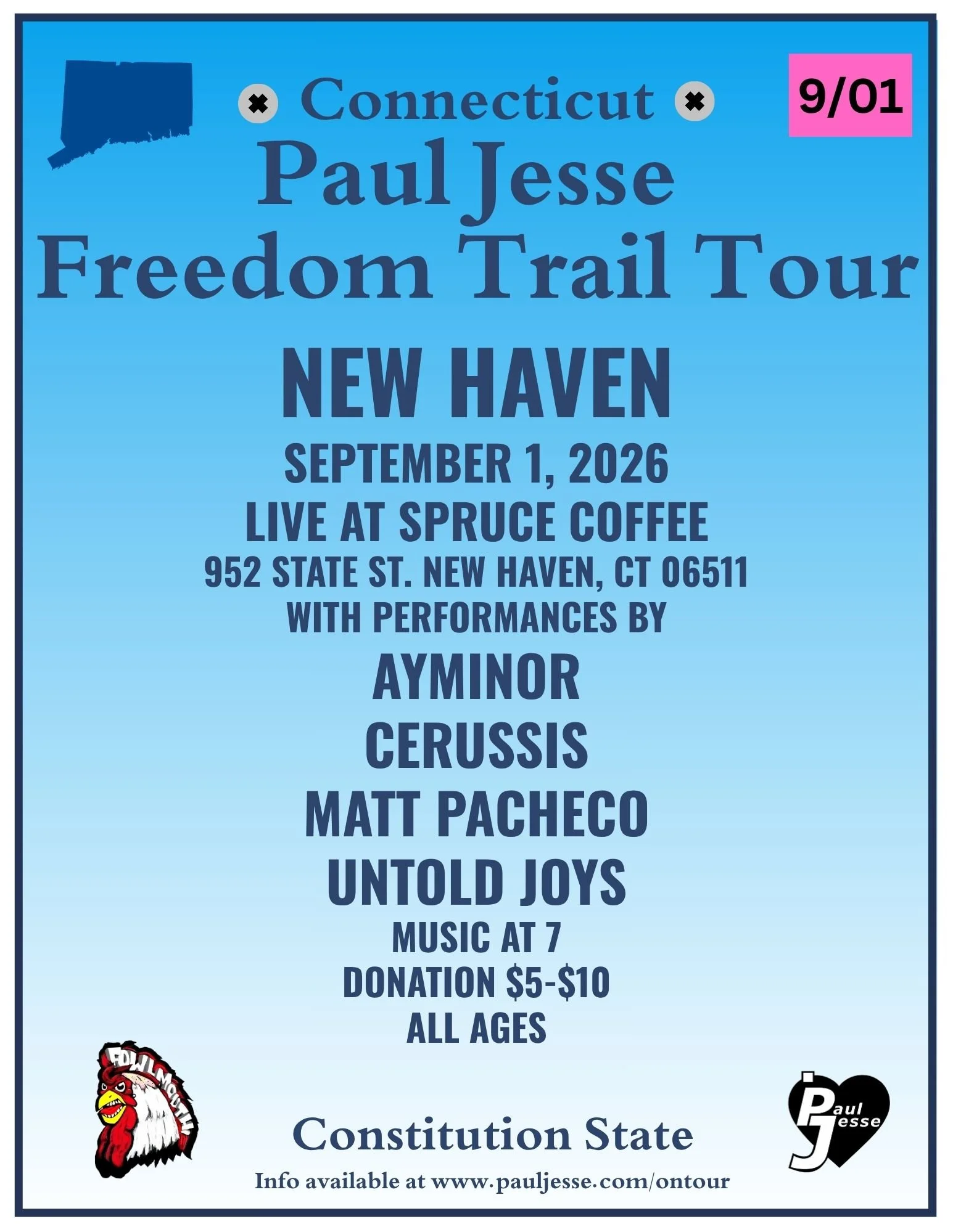 Paul Jesse Freedom Tour: New Haven