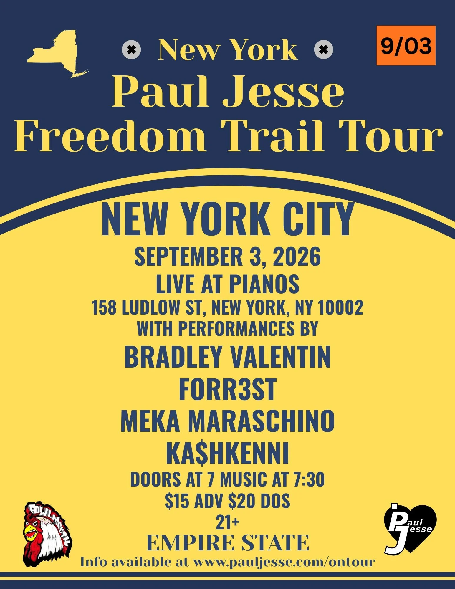 Paul Jesse Freedom Tour: New York