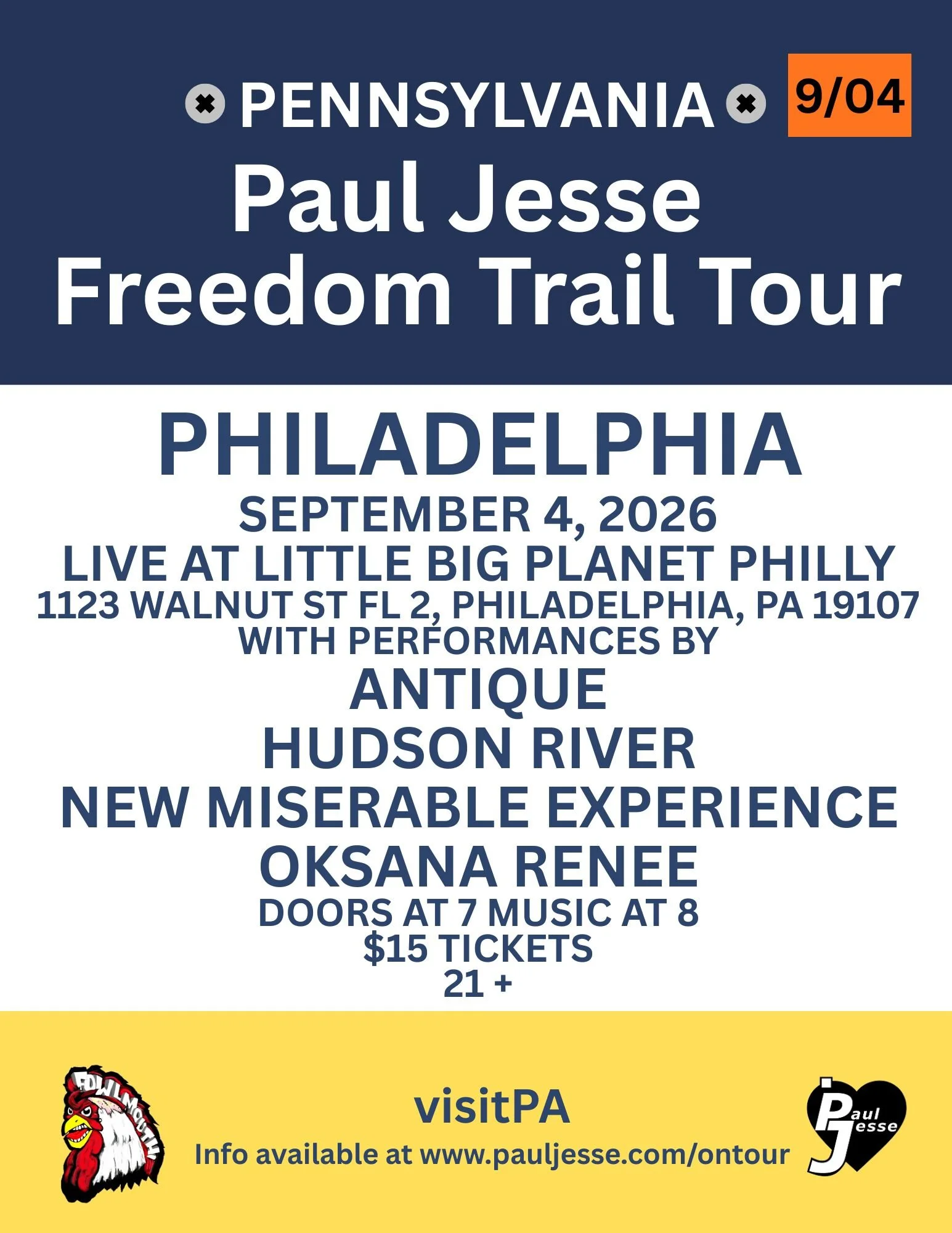 Paul Jesse Freedom Trail Tour: Philadelphia