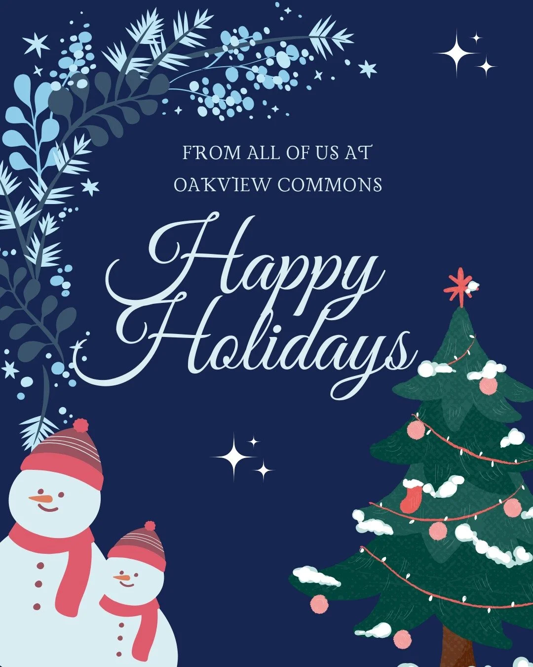 Happy Holidays! 
#oakviewcommonsnc #tistheseason #holidays
