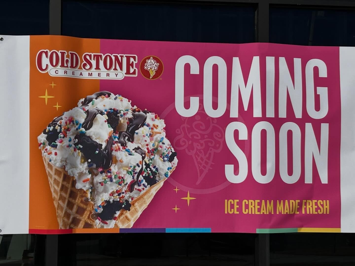 In between winter storms seems like the perfect time to announce that @coldstonecreamery is planning to open in April! Start thinking about warm spring days and ice cream on the patio. Icy weather will be replaced by ice cream weather before you know