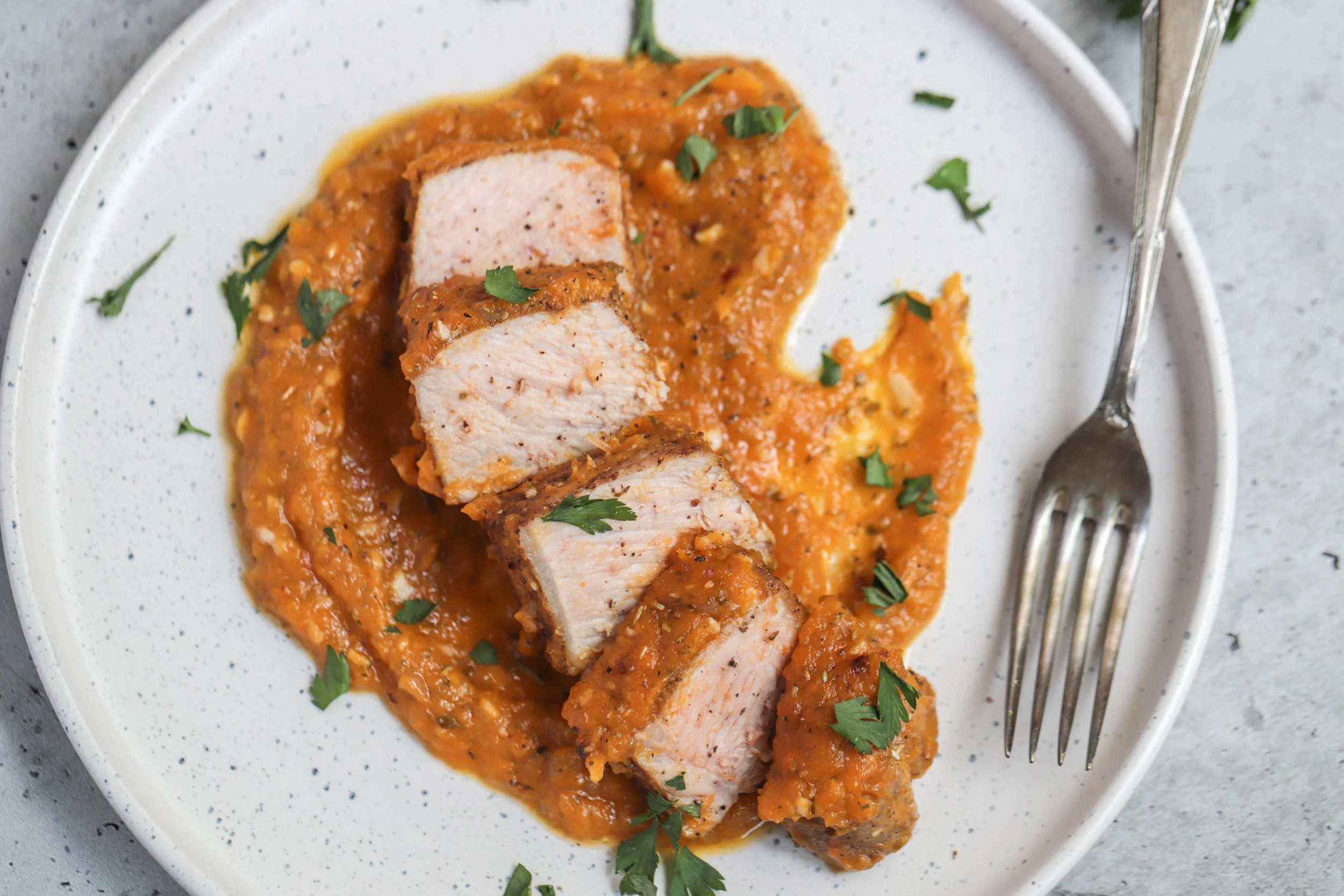 5 Spice Pork with Pumpkin Sauce
