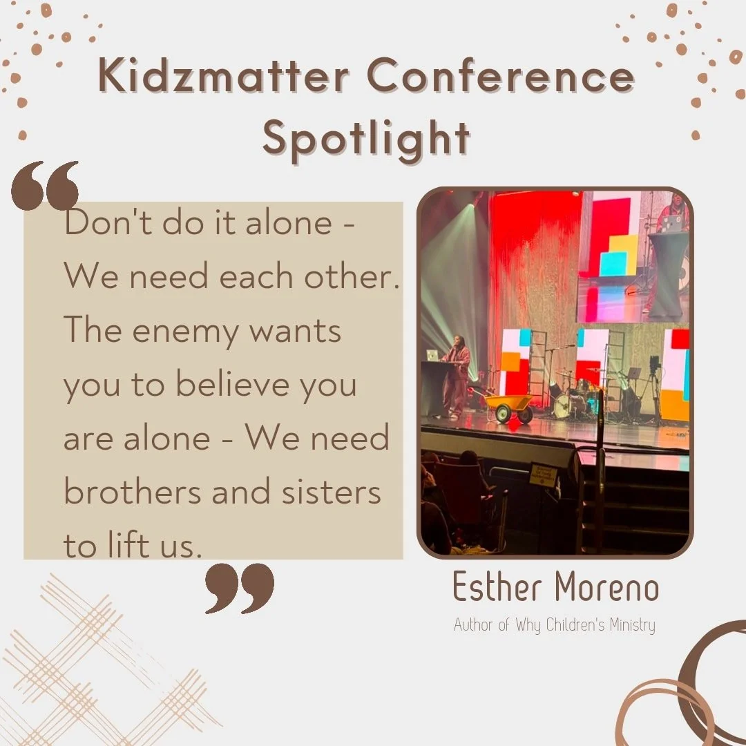 This is one of our favorite quotes from Kidzmatter 2025. Way to go @official.esthermoreno !
.
 #kidzmatter #kidzmatterconference #youngadults #faithblog #faithlife #kingdomofgod #biblestudymoments #beencouraged #nextgen #biblestudyfellowship #faithco