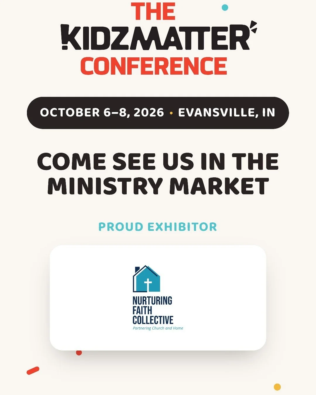 🎉 We&rsquo;re excited to be exhibiting at the KidzMatter Conference, October 6&ndash;8 in Evansville, Indiana! 🙌

If you&rsquo;re attending, we would love to connect with you! ❤️ Stop by and visit us in the Ministry Market, say hello, and learn mor