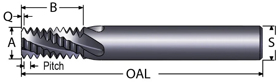 Metric Multitooth 30° Helical Thread Mills | Fast & Precise Threading ...