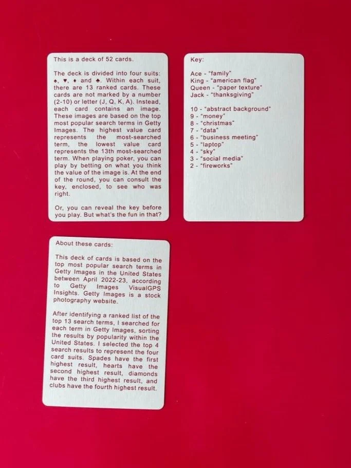 beck haberstroh
 SELL , 2023
Set of 52 linen playing cards and box, edition of 75 signed by artist 
2 ½ x 3 ½ x ¾ inches