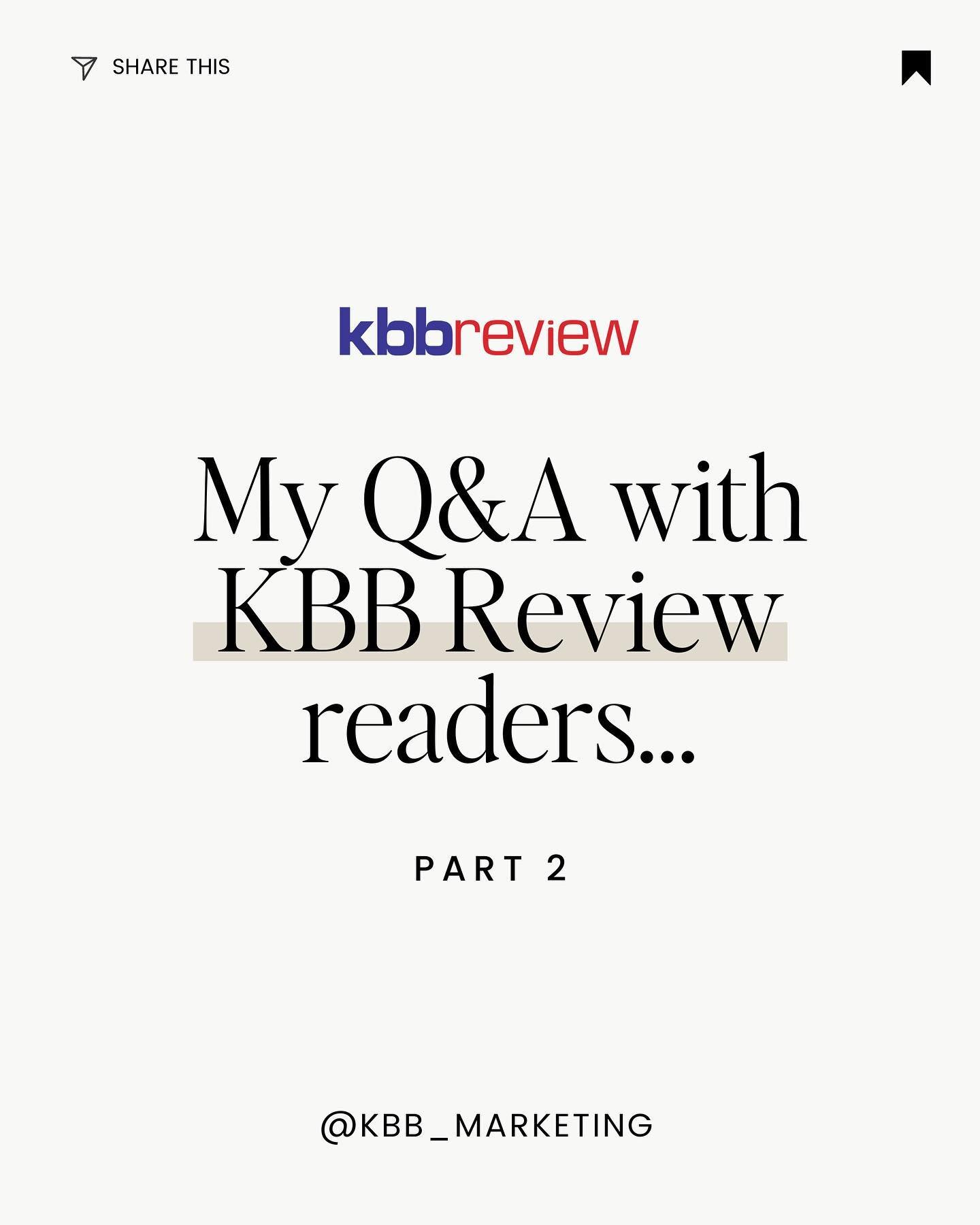 Many of you will have received your @kbbreview copies over the weekend ✉️ 

On p.21 you&rsquo;ll find my Q&amp;A (part 2)!

I&rsquo;ll post the link in my stories to a version you can actually read 😁

If this is useful, you might want to sign up to 