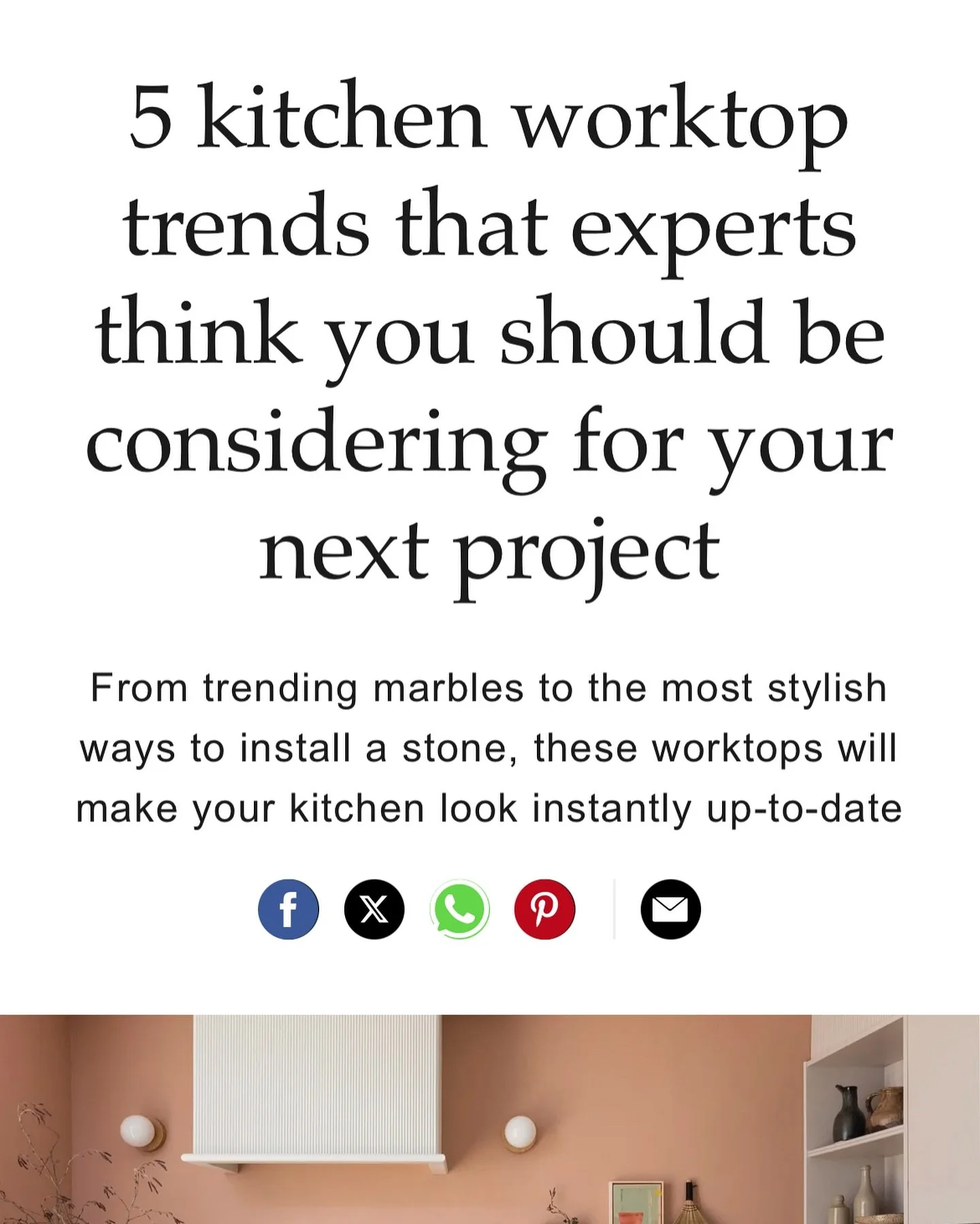 One of my recent articles for @idealhomeuk on worktop trends.
Thanks to the wonderful experts that contributed from some of the best brands in the industry 💖

@konigstoneuk @caesarstone_uk @wrenkitchens @magnetkitchensuk @harveyjoneskitchens