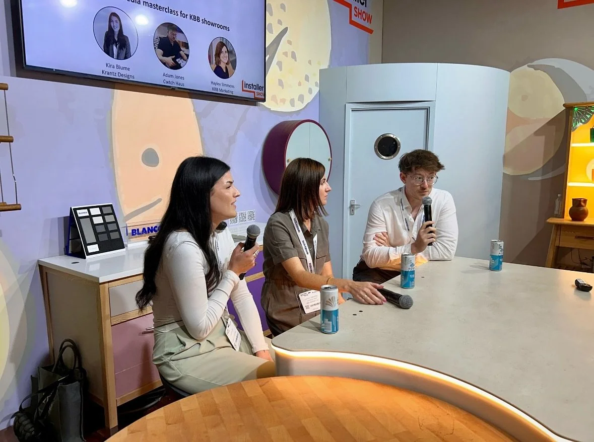 Had a great time at the @installershow yesterday &ndash; thanks to Andrew Davies at @kbbreview for inviting me to join the live podcast on social media marketing for showrooms.

Loved chatting with the brilliant Kira from @krantzdesigns and Adam from