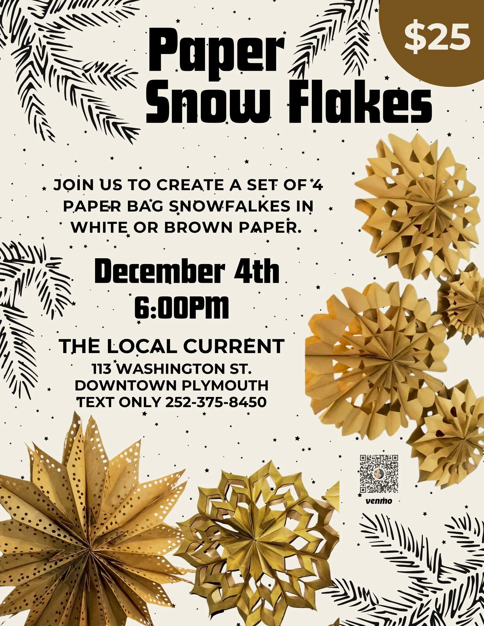 Paper Snow Flakes @ The Local Current