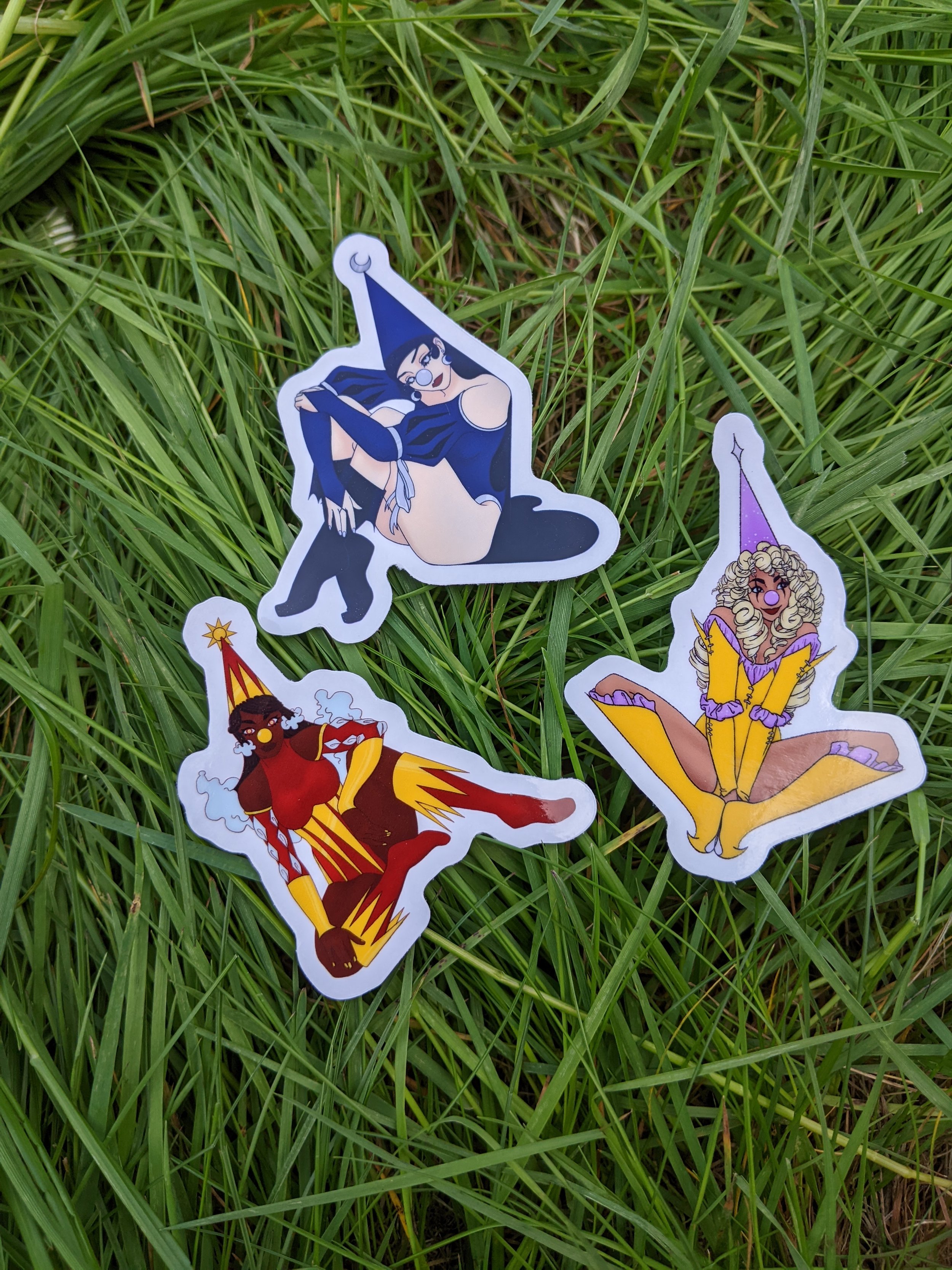 Celestial Circus Clown Stickers