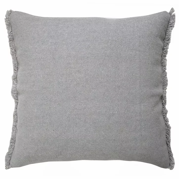 Target | HomeRoots 20" Gray Cotton Throw Pillow with Fringe