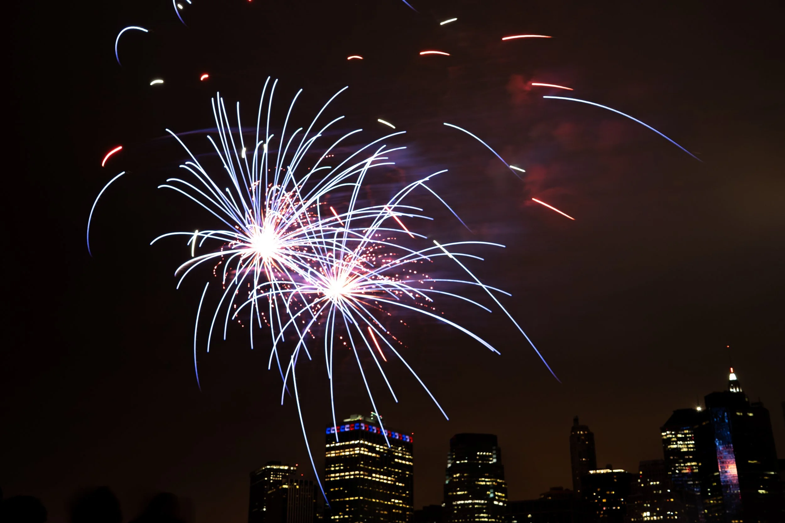 Colourful fireworks burst over the New York skyline, July 4th – bCLPhoto