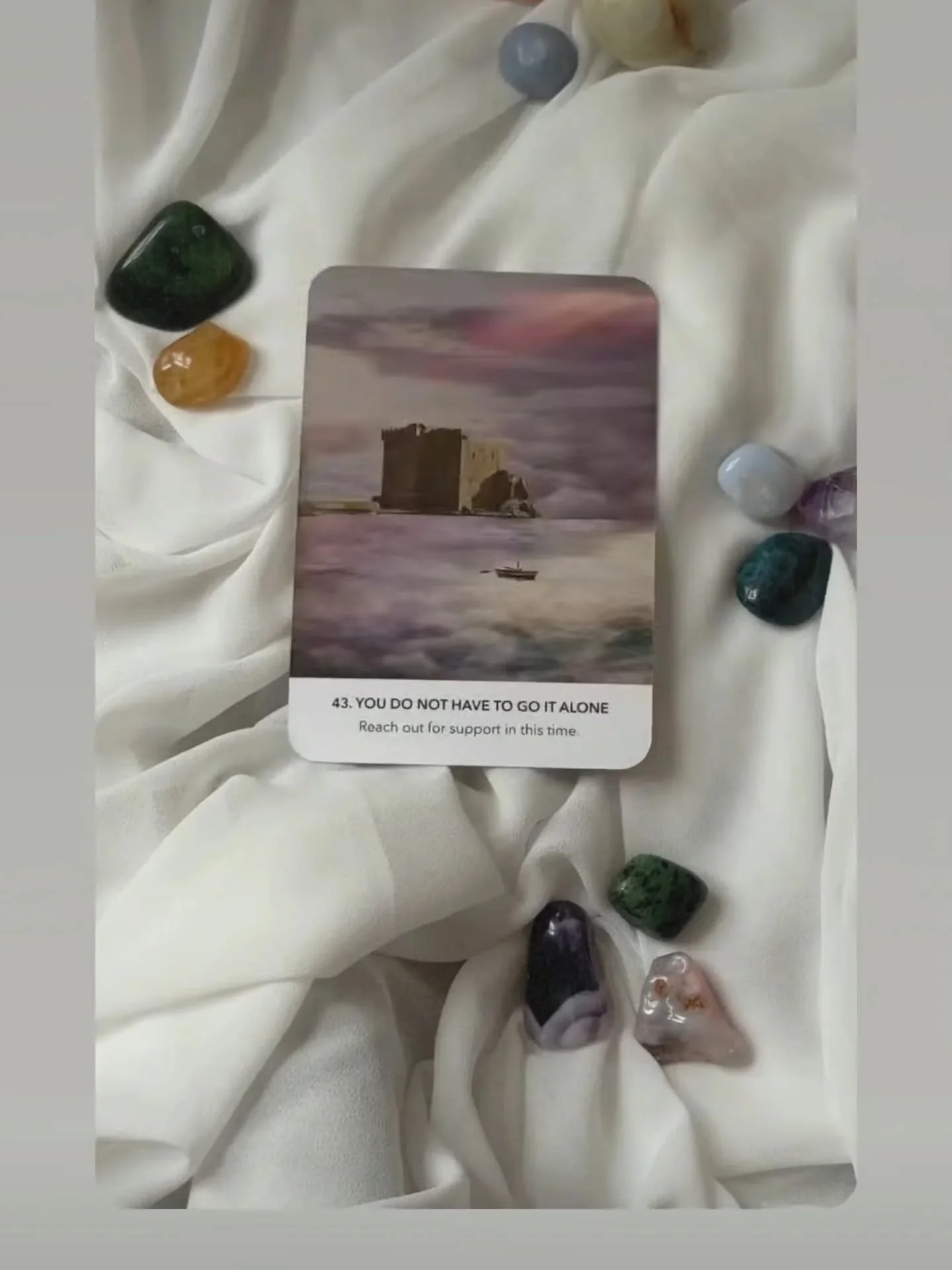 I captured the same oracle card twice last week when I was scrolling. This made me extremely uncomfortable because I am hyper independant.

&quot;You don&rsquo;t have to do this alone. Reach out for support.&rdquo;
Instantly tense 😬

I&rsquo;ve been