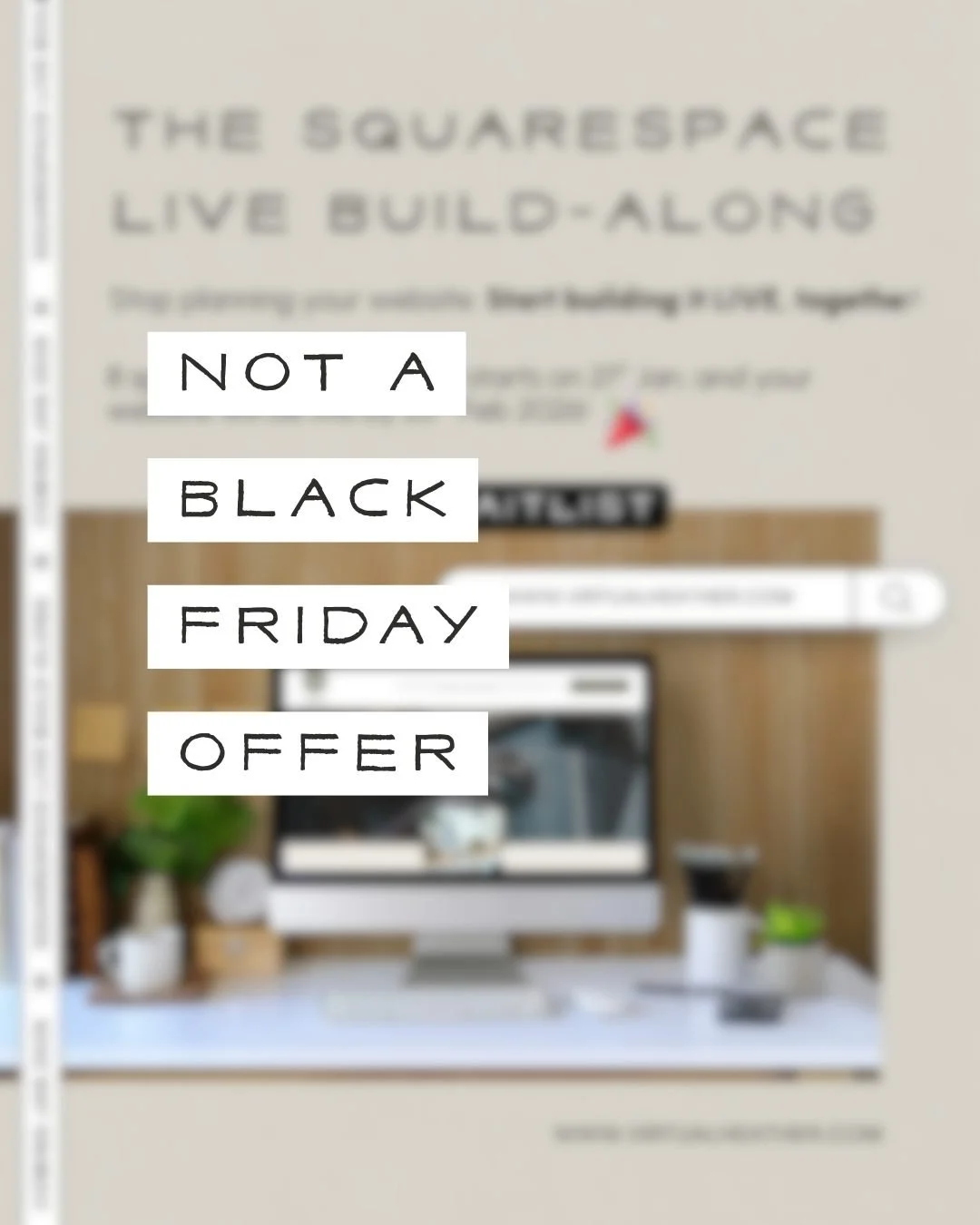 I'm really excited to share this with you...

The Squarespace Live Build Along 💻🛠️✨

This came to me when I thought about ways I could help more people with the time I have.

A lot of the business owners I speak with get stuck at the same point... 