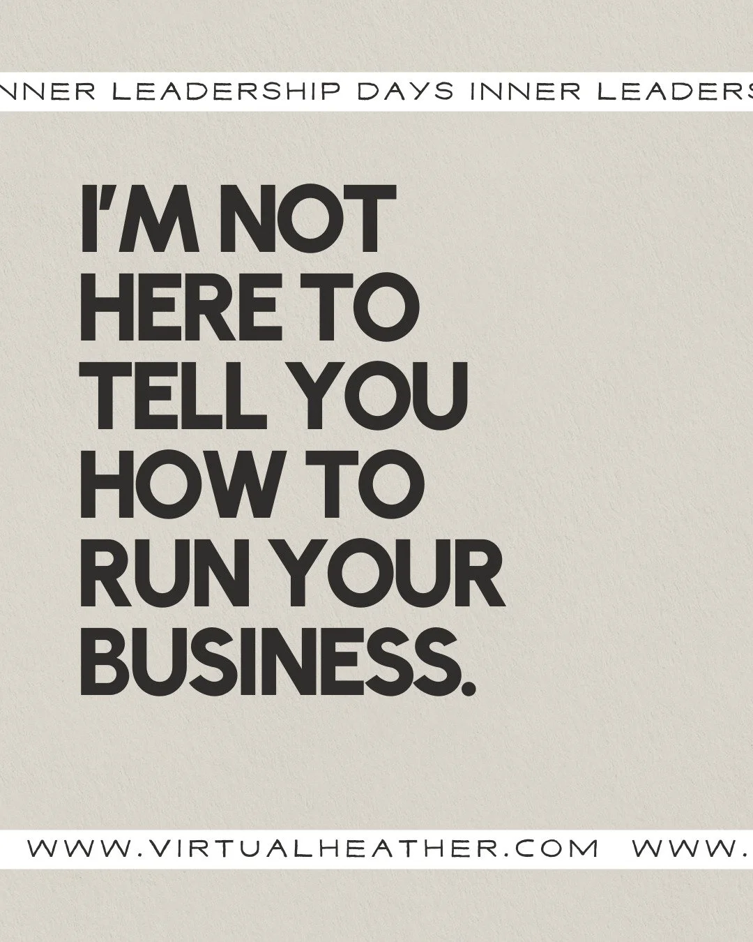 I could host a workshop telling you how to be more productive.

I could teach you how to &ldquo;stay on top of your admin&rdquo;.

I could give you another framework, another checklist, another PDF you download and never open again.

But I don't thin