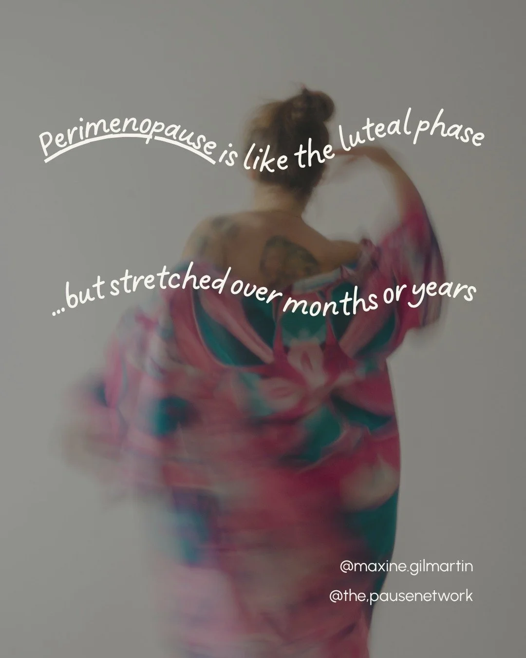 Here's a little collab post from me and @maxine.gilmartin because we talk about this a lot.. 

Perimenopause can feel like one long luteal phase - you know, that time right before your period when your fuse is shorter, your body feels more sensitive,