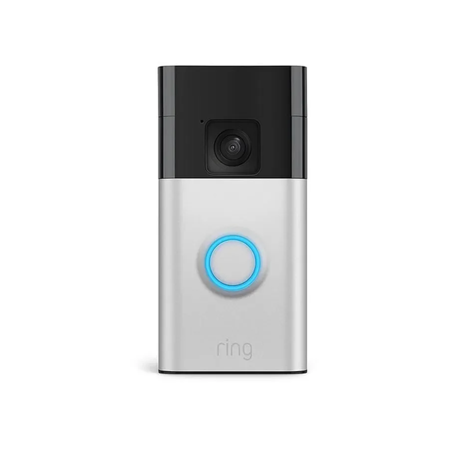 RING Battery-Powered Smart Video Doorbell with HD Head-to-Toe View (Satin Nickel) + Delivered and Installed)