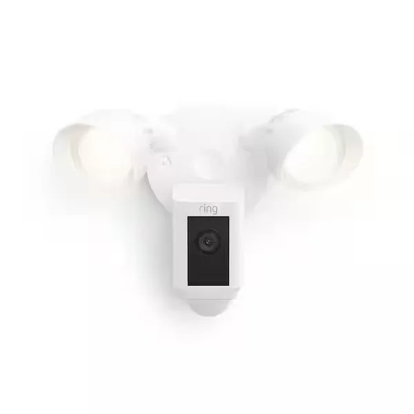 Ring Floodlight Cam Plus Wired Outdoor Smart Security Camera  (White or Black)-Delivered and Installed