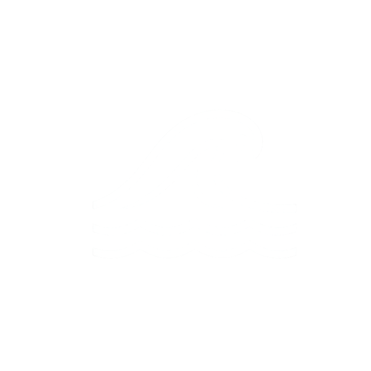 Icon of a large crashing wave above water.