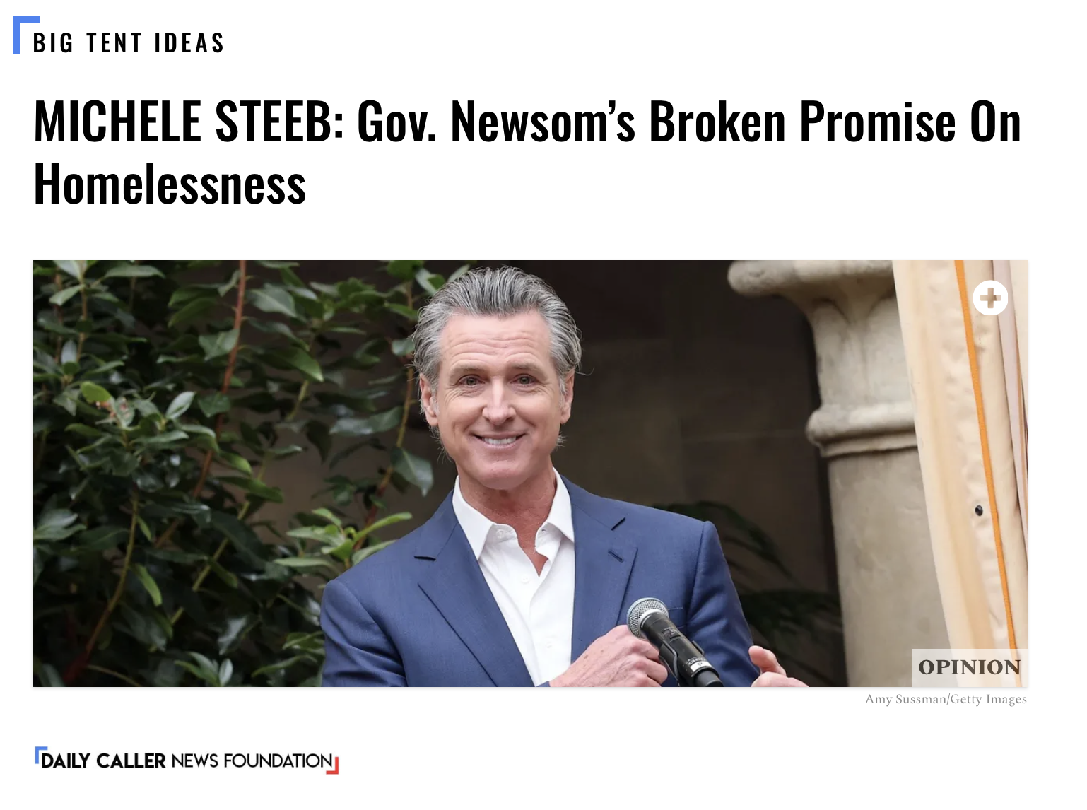 Gov. Newsom’s Broken Promise On Homelessness